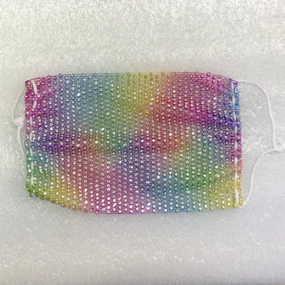 Rhinestone Mask European And American Net Celebrity Fishing Net Star Color Mask With Diamond Color24 - Shop at LoveMi