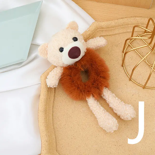 Cute Cartoon Women's Plush Hair Rope Rubber Band J - Shop at LoveMi