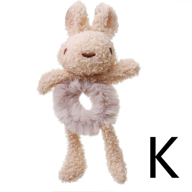 Cute Cartoon Women's Plush Hair Rope Rubber Band K - Shop at LoveMi