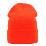 Ladies Winter Warm And Cold Woolen Cap - Orange