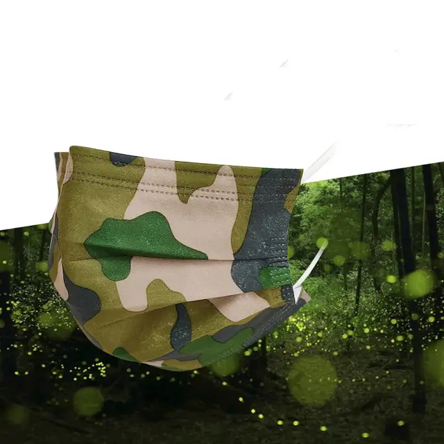 Pinnacle Camouflage Disposable Mask Green Camouflage - Shop at LoveMi