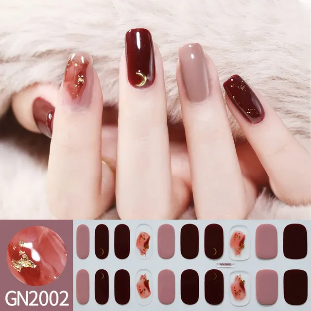 Simple Autumn And Winter Gel Nail Stickers 2 Style - Shop at LoveMi