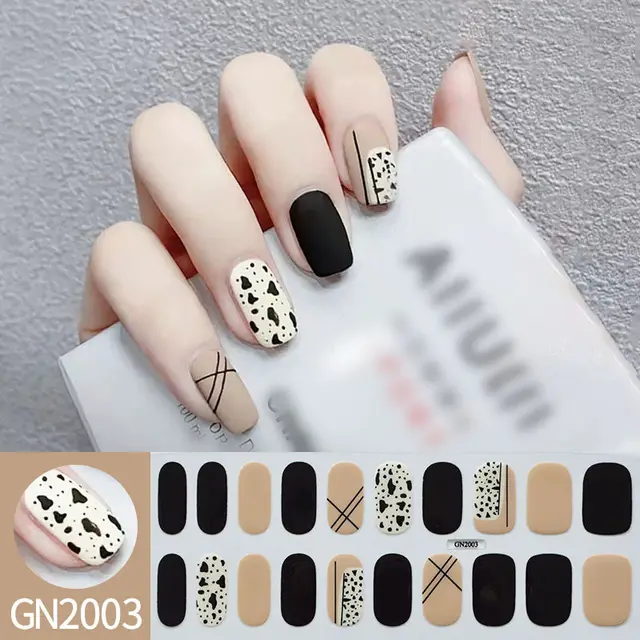 Simple Autumn And Winter Gel Nail Stickers 3 Style - Shop at LoveMi