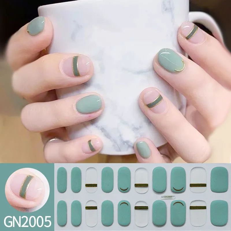 Simple Autumn And Winter Gel Nail Stickers - 5 Style