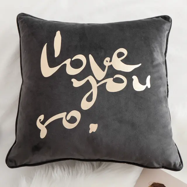 Nordic Style Ins Girl Heart Round Velvet Cushion Pillow Grey - Shop at LoveMi