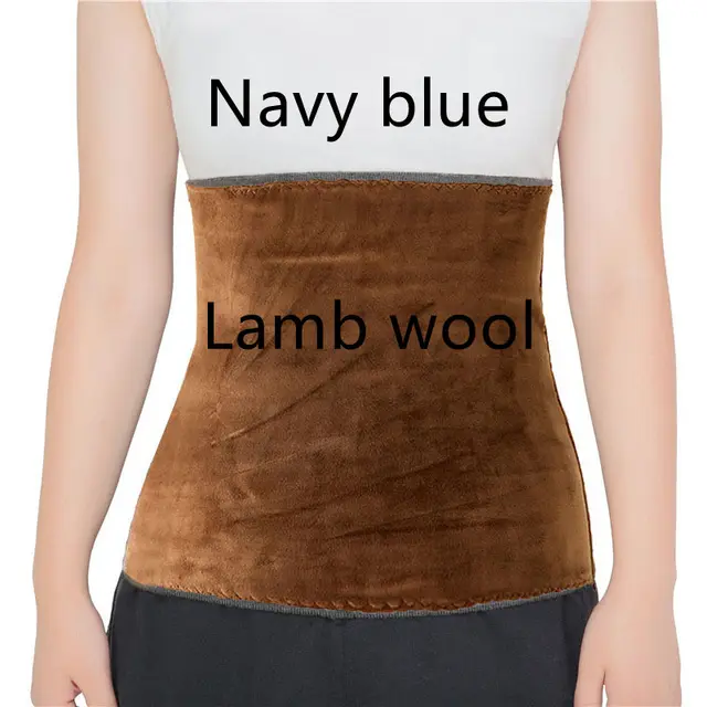 Pure Cotton Warm Protective Belt Plus Velvet Double Layer Thickening Full Velvet Dark Gray - Shop at LoveMi