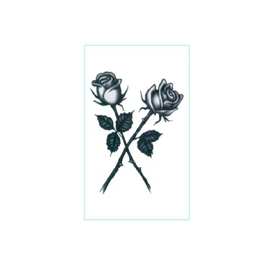 Dark Rose Love Clown Finger Square Tattoo Sticker Rose - Shop at LoveMi