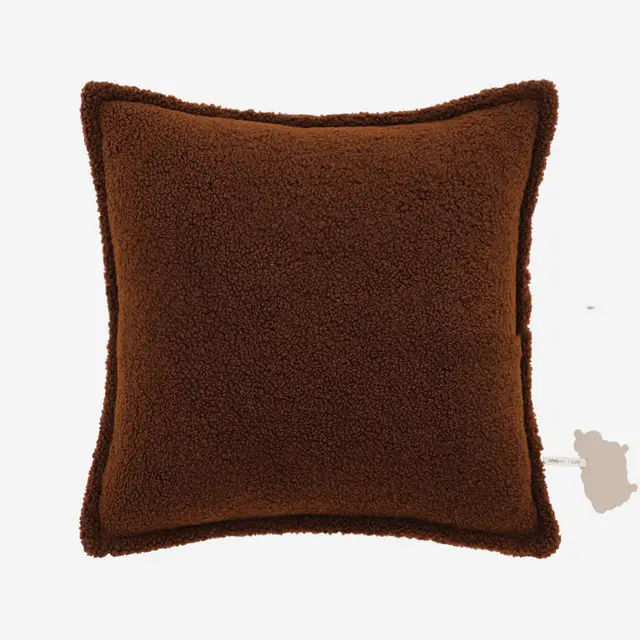 Lamb Plush Pillows For Autumn And Winter Living Room Cushions Chocolate - Shop at LoveMi