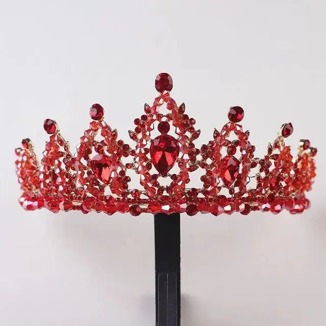 Crystal Alloy Crown Wedding Dress Accessories Red - Shop at LoveMi