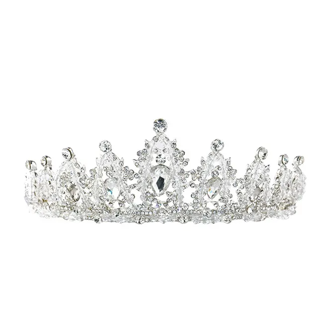 Crystal Alloy Crown Wedding Dress Accessories Sliver - Shop at LoveMi