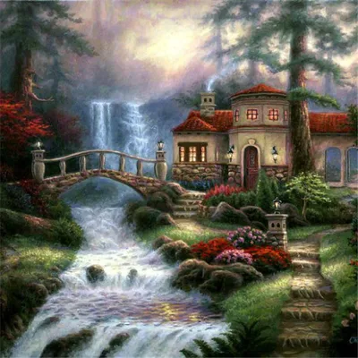 Home Simple Natural Landscape Diamond Painting Cross Stitch B - Shop at LoveMi