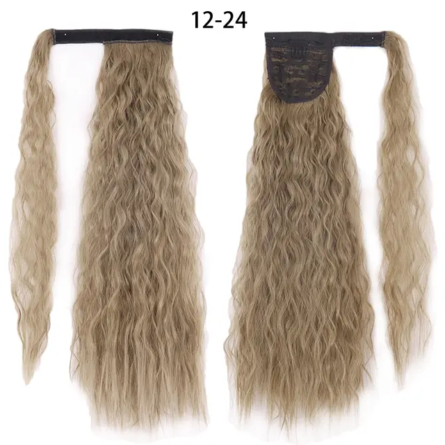 Ponytail Wig Water Wave Velcro Banding Chemical Fiber High Temperature Silk 8Style - Shop at LoveMi