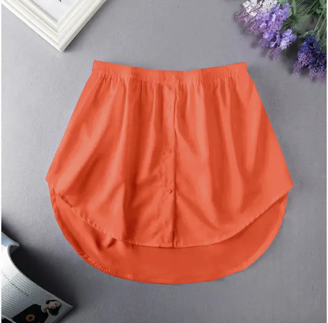 Women All match Shirts Sweaters And Fake Skirts Orange - Shop at LoveMi