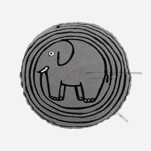 Modern Art Sofa Pillow Living Room Round Cute Cartoon Proboscis Circled In Circles - Shop at LoveMi