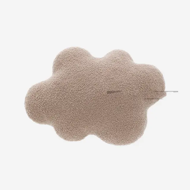 Lamb Plush Sofa Pillow Cushion Ins Living Room Cotton Cloudmilk Tea Color - Shop at LoveMi