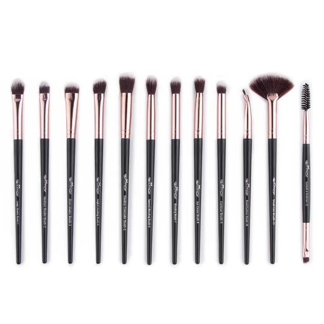 Eyes Eyeshadow Eyebrow Brush Portable Kit Makeup Tools Black - Shop at LoveMi