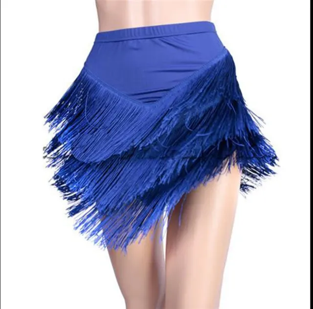 Adult Fringed Short Skirt Square Dance Dress Blue - Shop at LoveMi