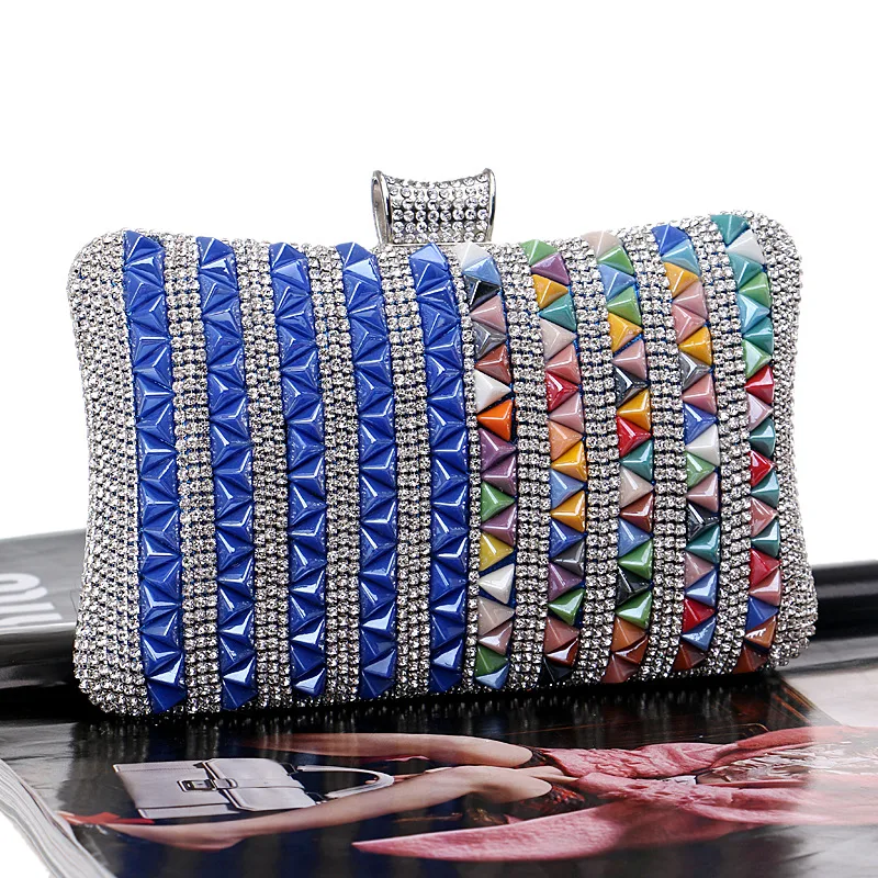European And American Ladies Banquet Clutch All match Blue - Shop at LoveMi