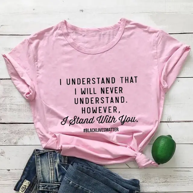 The New Black Lives Matter Theme European And American T shirt Pink - Shop at LoveMi