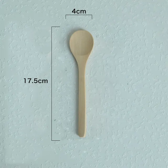 Eco friendly Wooden Spoon For Eating 17.5X4Cm Unpainted Round Head - Shop at LoveMi