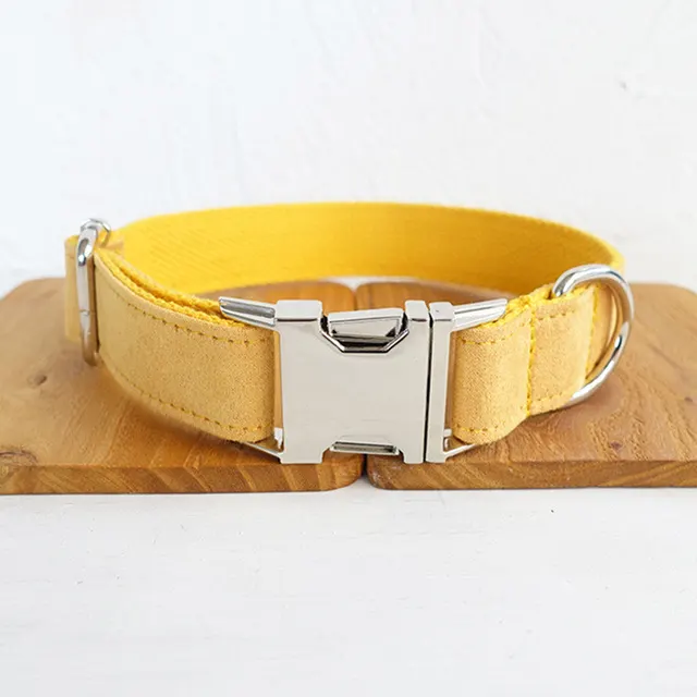 Adjustable Polyester Dog Collar Can Be Customized Yellow - Shop at LoveMi