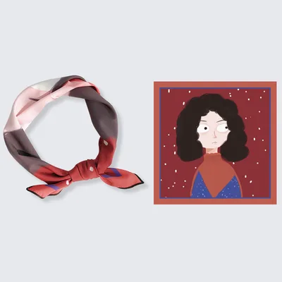 Decorative Spring And Autumn Chiffon Print Small Scarf Curly Girl - Shop at LoveMi