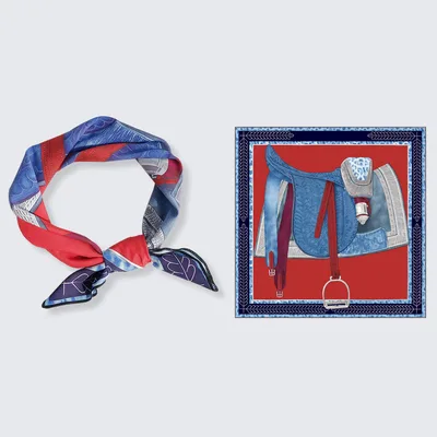 Decorative Spring And Autumn Chiffon Print Small Scarf Saddle - Shop at LoveMi