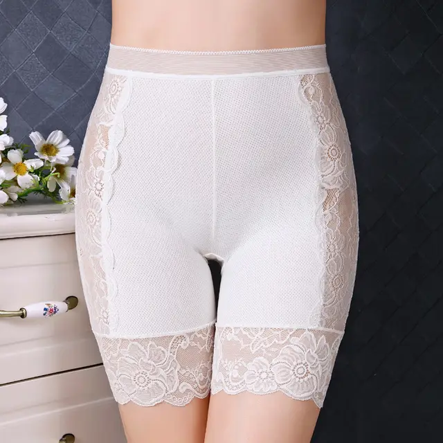 Anti glare Safety Pants High waisted Ice Silk Seamless Leggings White - Shop at LoveMi
