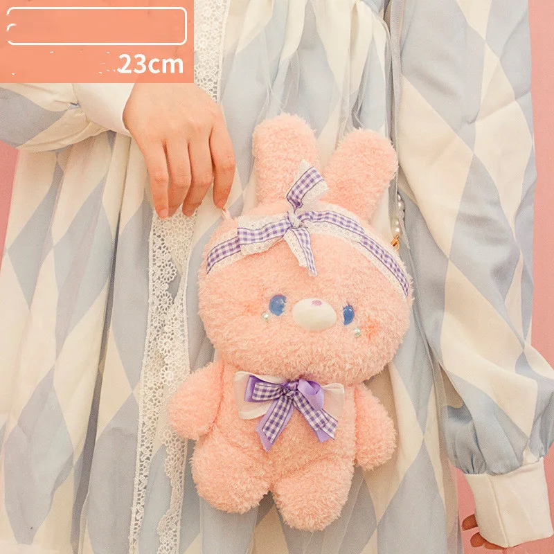 Creative Cartoon Animal Bear Plush Honey Doll Bag Rabbit Height 23Cm - Shop at LoveMi