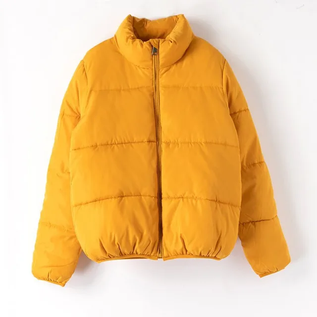 Cotton Padded Jacket Short Coat Yellow - Shop at LoveMi
