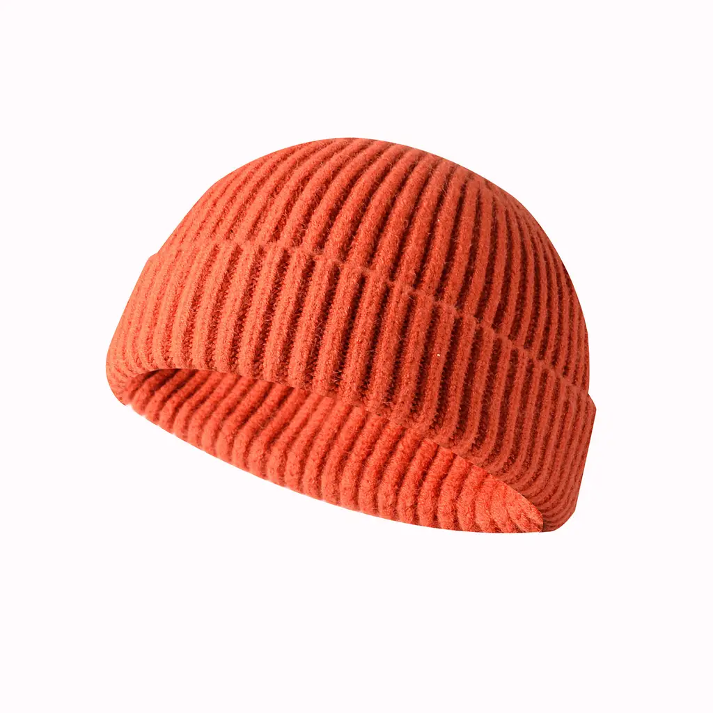 Korean Fashion Cold Men's Yuppie Hat Dome Warm - Orange