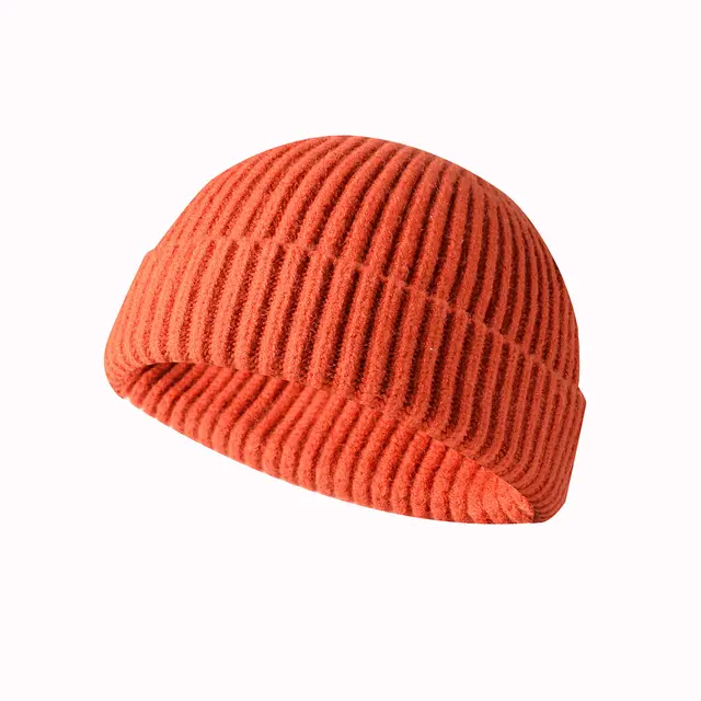 Korean Fashion Cold Men's Yuppie Hat Dome Warm Orange - Shop at LoveMi