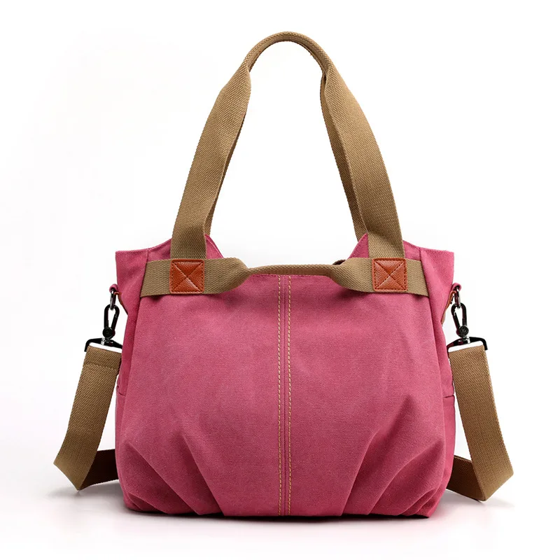 Canvas One Shoulder Casual Women's Bag Messenger Rose - Shop at LoveMi
