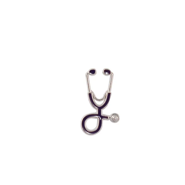 Doctor Who Brooch Cartoon Color Stethoscope Corsage Purple With Silver Edges - Shop at LoveMi