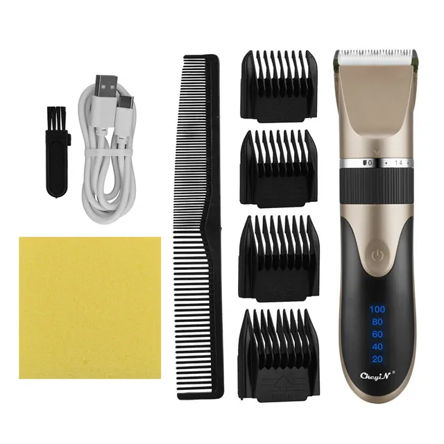 Household Electric Digital Display Hair Electric Hair Clipper Gold - Shop at LoveMi
