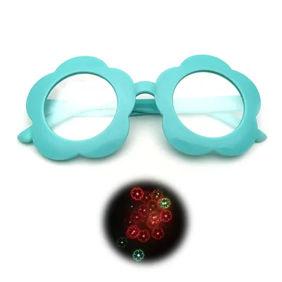 Sunflower Special Effects Net Red Glasses Diffractive Optics Blue - Shop at LoveMi