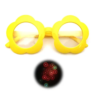 Sunflower Special Effects Net Red Glasses Diffractive Optics Yellow - Shop at LoveMi