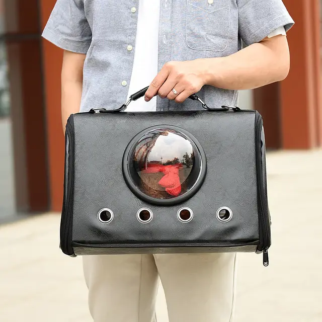 Go Out And Carry Dog Backpack Transparent Cat Backpack Grey - Shop at LoveMi