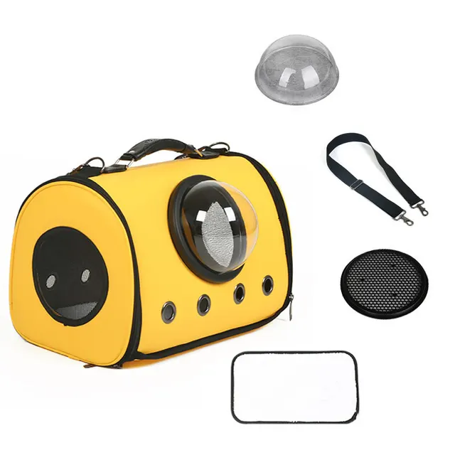 Cat Bag Space Capsule To Go Out And Portable Large capacity Portable Diagonal Yellow - Shop at LoveMi