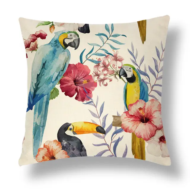 Tropical Series Linen Throw Pillow Case Cushion Cover 5 Style - Shop at LoveMi