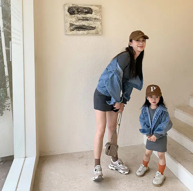 Casual Denim Jacket Stretch Knitted Skirt Suit Blue Coat - Shop at LoveMi