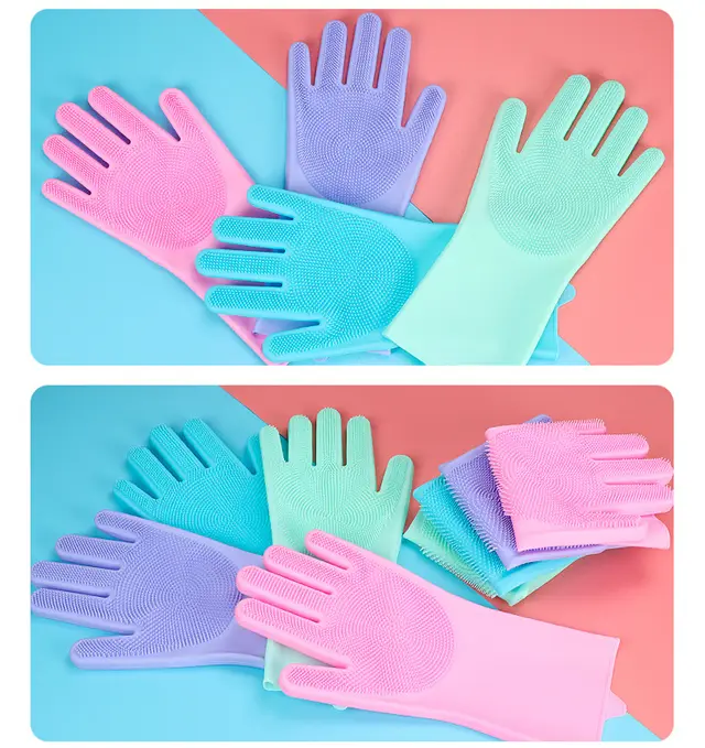 Pet Bathing Gloves Artifact To Remove Floating Hair And Anti scratch Silicone With Brush Random - Shop at LoveMi