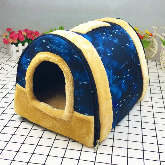 Pet Kennel Folding Dog Kennel Cat Kennel Undersea Blue - Shop at LoveMi