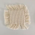 Beige Square Foursided Tassel