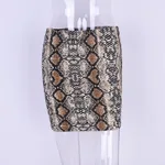 Women's New Hot-selling Sexy Snake Print Skirt - Brown