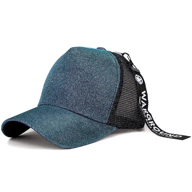Outdoor Sunshade Street Casual Baseball Cap With Ribbon Blue - Shop at LoveMi