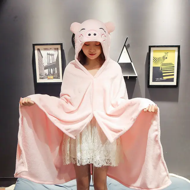 Cape Man Exhibition Cos Cartoon Animal One piece Pajamas Pink - Shop at LoveMi