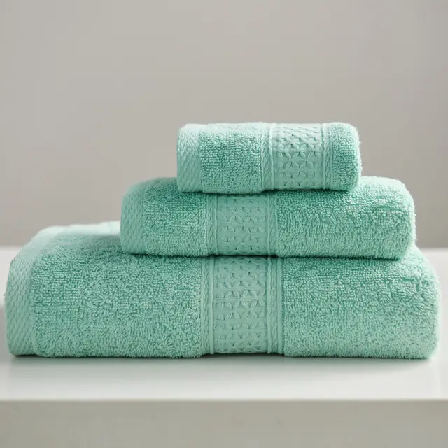 Minimalist Style Square Towel Towel Bath Towel Set Towel Pure Cotton Olive Green - Shop at LoveMi