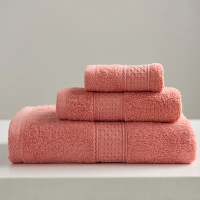 Minimalist Style Square Towel Towel Bath Towel Set Towel Pure Cotton Scarlet - Shop at LoveMi
