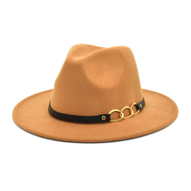 Women's Woolen Top Hat Belt Accessories Camel - Shop at LoveMi